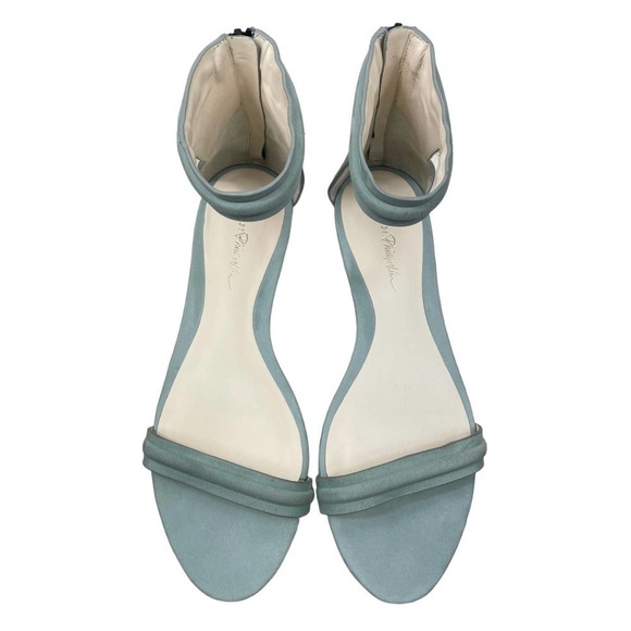 3.1 Phillip Lim Suede Light Green Flat Slip-On Sandals Eur 39.5 US 9.5 - Picture 3 of 12